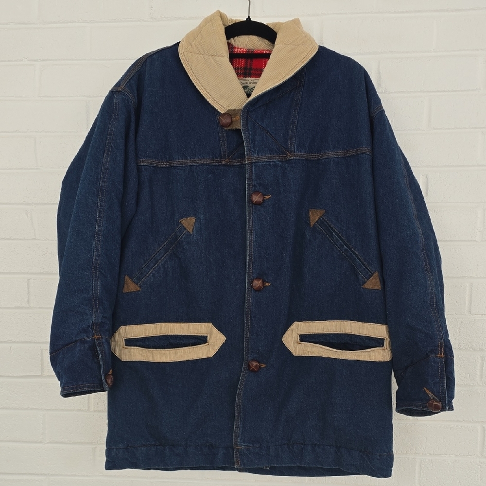 Vintage United Colors Of Benetton Warm Denim Jacket Size Italy 44/ US 8-10